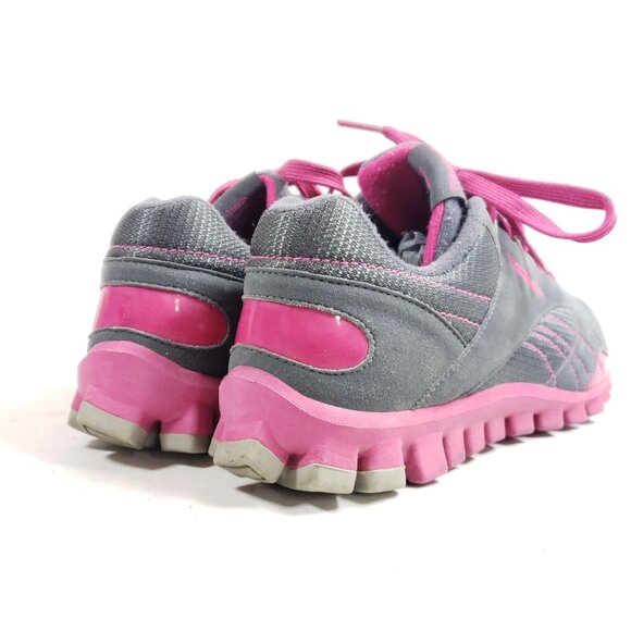 Reebok Womens Size 8.5 Athletic Shoes Gray Pink Mesh Suede - Picture 4 of 9